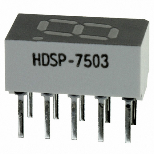 LED 7-SEG 7.6MM CC HE RED RHD - HDSP-7503 - Click Image to Close