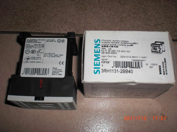 3RH1131-2BB40 CONTACTOR RELAY, 3NO+1NC,