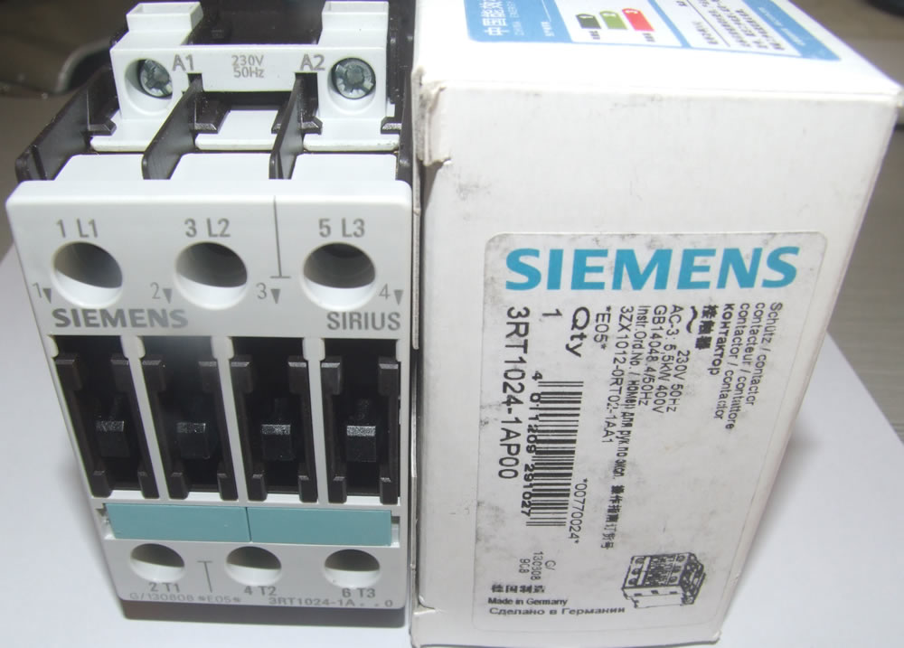 3RT1024-1AP00 CONTACTOR, AC-3 5.5 KW/400 V, - Click Image to Close