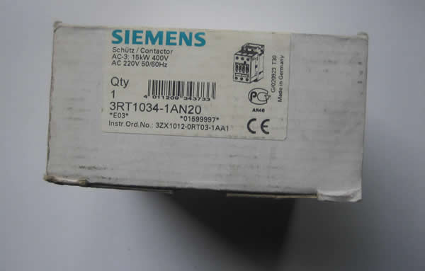 3RT1034-1AN20 CONTACTOR, AC-3 15 KW/400 V,