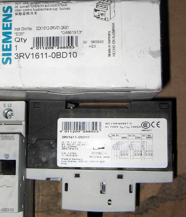 3RV1611-0BD10 CIRCUIT-BREAKER,