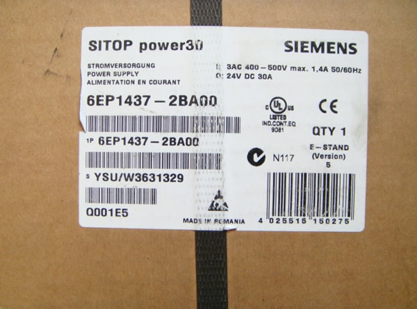 6EP1437-2BA00 SITOP POWER 24 V/30 A - Click Image to Close