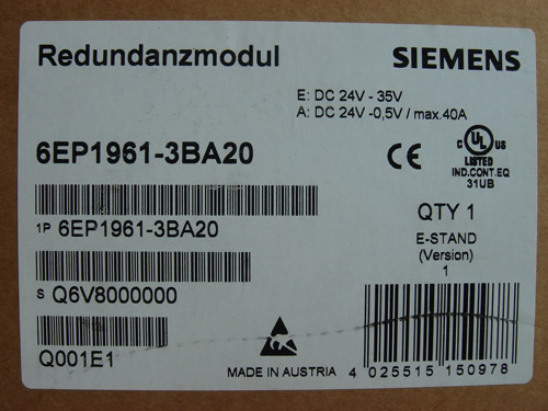 6EP1961-3BA20 SITOP REDUNDANCY MODULE