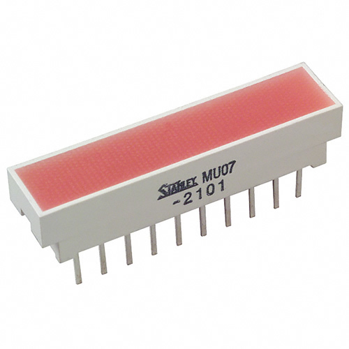 LED RECTANGLE 6X29 RED DIFF 10PI - MU07-2101